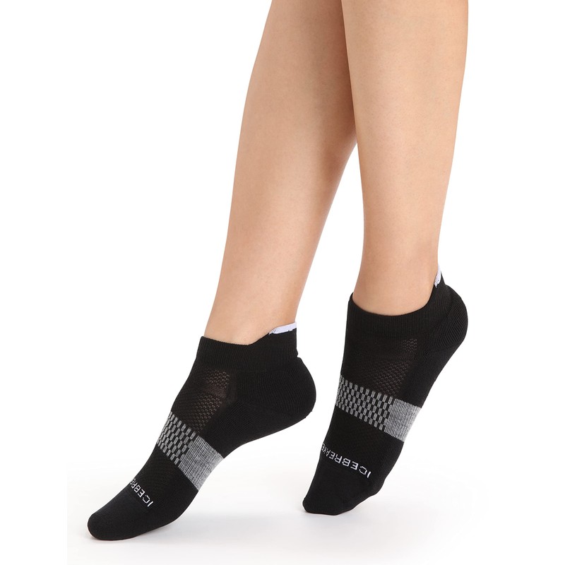 Icebreaker - W Multisport Light Micro - BLACK/SNOW/METRO HTHR
