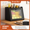 GHWIE Large Bread Box, Easy Access & Cleaning - Bamboo