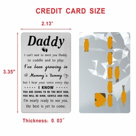 Gezxin First fathers Day Card for New Dad- Dad-To-Be- Pregnancy Gifts for Expecting Dad Christmas