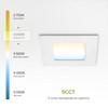ASD 6 Pack LED Square Recessed Lighting 3 Inch, 5