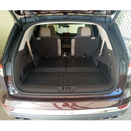 EACCESSORIES EA Cargo Liner - Trunk Mat for Lincoln Aviator 2020-2025 – Weather-Resistant Trunk Mats for Cars with Raised Lip – Non-Slip Car Trunk Mat Tray Pad Boot – Laser Pre-Cut Design