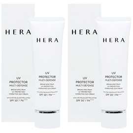 HERA 헤라 UV 프로텍터 멀티 디펜스 50ml + 50ml 촉촉한 끈적임없는선크림 메이트 Hera UV Protector Multi Defense 50ml + 50ml Moisturizing Non-Sticky Sunscreen Mate [Multi Defense 50ml + 50ml]