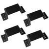 heneng 4 Pcs Black Closed Bar Holder for Door Barricade,