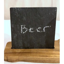 New Pier one Beer Flight Tasting Set with Paddle and Slate and Chalk 16"