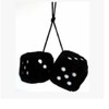 DesignerBox Pair of Hanging Couple Fuzzy Plush Dice with Dots
