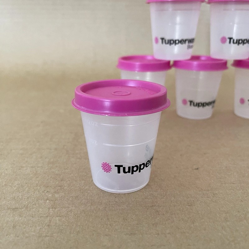 Tupperware Tupper Mini Midget Containers (Set of 6) #4789, Pink