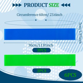 Pack of 6 Stretchy Chair Bands for Knder Chair Fidget Bands Chair Legs Bands Elastic Natural Latex Stretch Foot Band Flexible Seat Straps for Fidget Feet ADHD Autism Hyperactivity Yoga (Green, Blue)