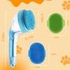 3Pcs Pet Bath Brush,Dog Scrubber for Bath,2 in 1 Dog