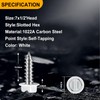 BOPOWO 300 Pcs #7x1/2 Self-Tapping Gutter Screws White Painted Slotted