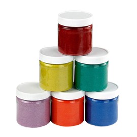 Hygloss Products Colored Play Sand - Colorful Craft Art Bucket O' Sand, 6-Ounce