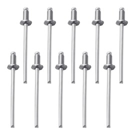 Beienz 10-Pack Silver Stainless Steel Rosette Rivets, VIN Door Tags Replacement Part for GM Ford Chrysler AMC Cars, Compatible with Dash Plate Name Tag Fastener Repair