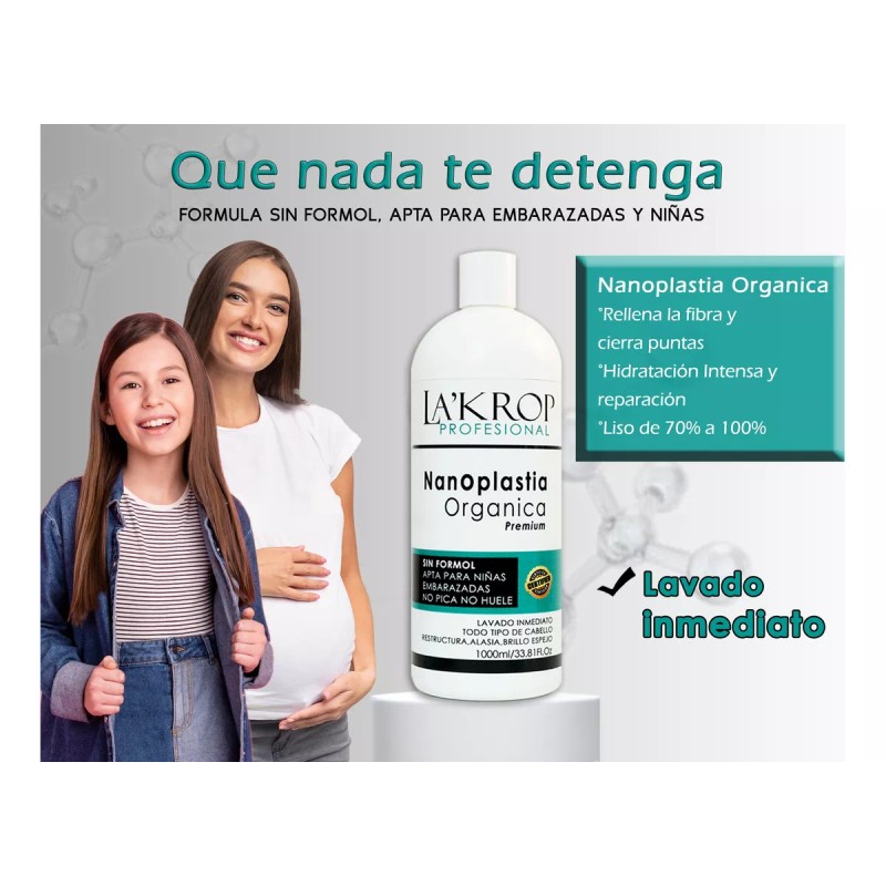 LaKrop Professional Nanoplastia 100% Orgánica Sin Formol No Pica No