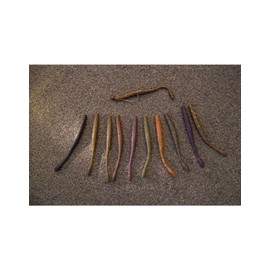 Berkley PowerBait MaxScent Fishing Soft Bait, Green Pumpkin Purple Fleck, 4 1/2"