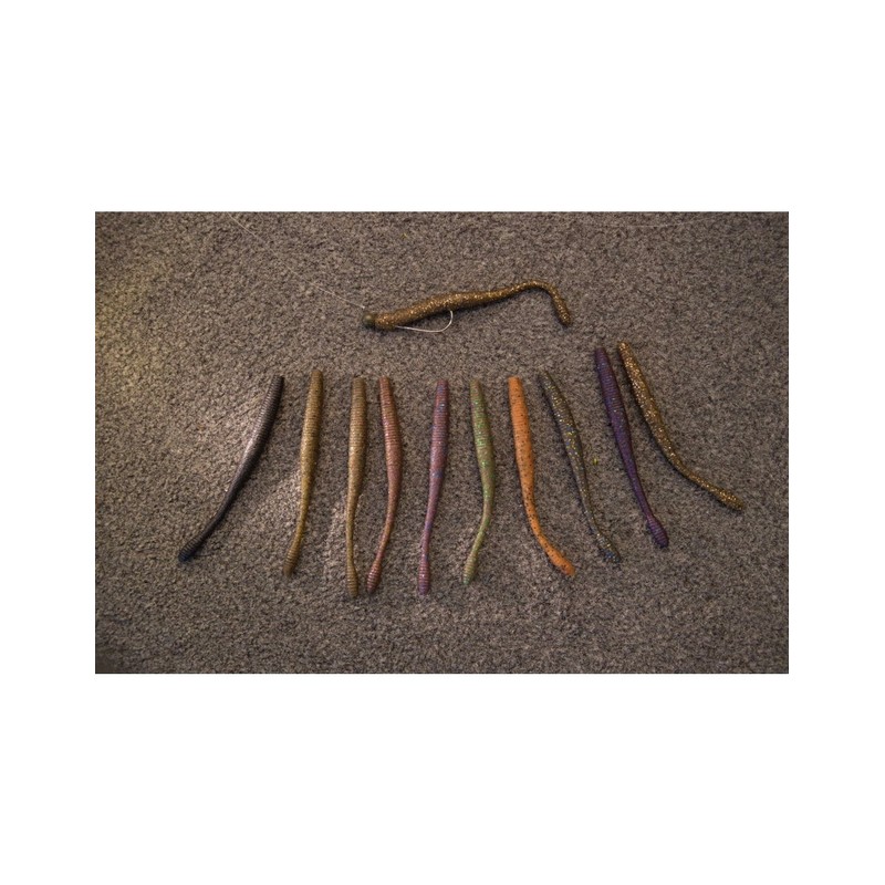 Berkley PowerBait MaxScent Fishing Soft Bait, Green Pumpkin Purple Fleck,