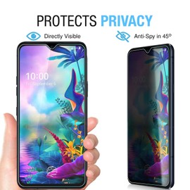 Anbzsign [2 Pack] LG G8X ThinQ (Not Work for The Dual Screen) Privacy Screen Protector, Anti-Spy 9H Hardness Tempered Glass