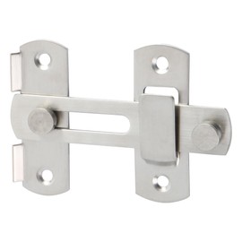 Alise 4 inch Flip Latch Gate Latches, Heavy Duty Stainless Steel Door Latch,Safety Gate Hardware for Barn Wood Fence Sliding French Doors,Brushed Nickel MS9001
