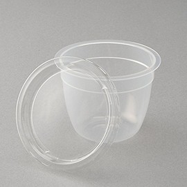 Tomizawa Shoten Pudding Cups, 4.6 fl oz (130 cc) Barrel Shape, Lid Included, 10 Pairs