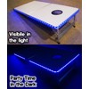 2-in-1 Cornhole Boards & Beer Pong Tailgate Table w/Multi-Color LED