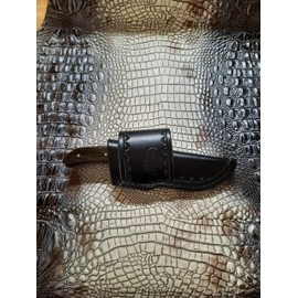 Cross Draw Knife Sheath for Buck Gen 5 Knife, Premium Leather Fixed Blade Knife Holder for Belt, Black