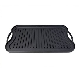 Lehman's Cast Iron Griddle Cookware Nitrogen Hardened Double Sided 20 inch
