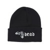 Nostalgic Clothing Hashtag Dead Skeleton Hand Embroidered Slogan Knitted Beanie