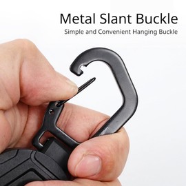 3Pcs Retractable Keychain, Heavy Duty Carabiner Badge Holder, Tactical ID Badge Holder, Upgraded Carabiner Lanyard with 60cm Steel Wire Rope for Climbers