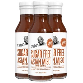 G Hughes Sugar Free Asian Miso Dressing - Asian Salad Dressings, Asian Dressings, Gluten Free Salad Dressings, Miso Salad Dressing - 12 Oz. (3-Pack)