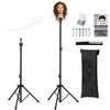 Auroras Mannequin Head Stand, Wig Stand Tripod, Adjustable Wig Head