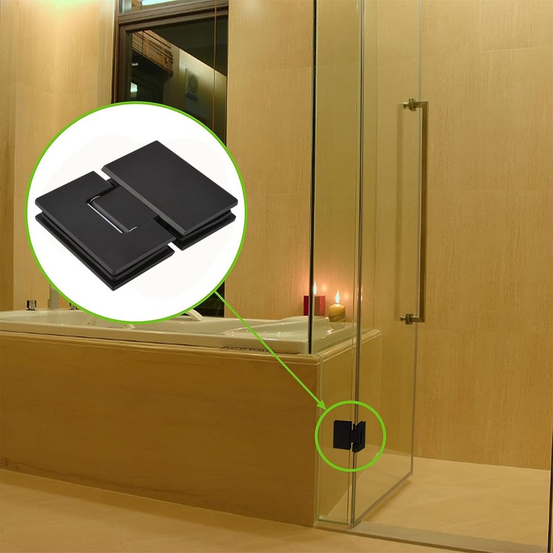 UFURMATE 180 Degree Stainless Steel Glass Door Clamp Heavy Duty