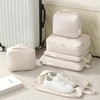 Beige suitcase organiser, packing cubes compression, packing cubes, packing cubes
