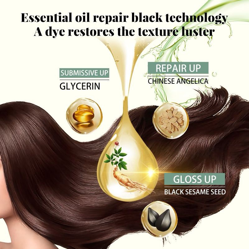 ‼️400ml‼️3 IN 1 Hair Coloring Comb Hair Dye Coloring Shampoo