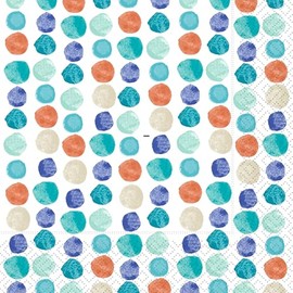 IHR Ideal Home Range Party Napkins Disposable 3-Ply Paper Lunch Napkin Pack, 6.5" x 6.5", Sea Glass, 20-Count