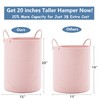MOJOSCEND 15Dx20H inches Large Pink Hamper Laundry Basket for Baby