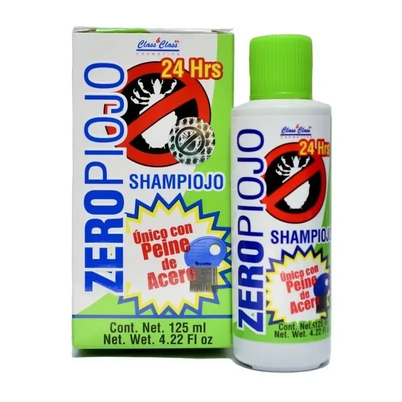 Shampoo Elimina Piojos Ladillas Con Peine De Acero Zeropiojo