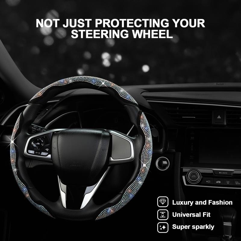 Queen's Land Diamond Bling Car Steering Wheel Cover with Crystal