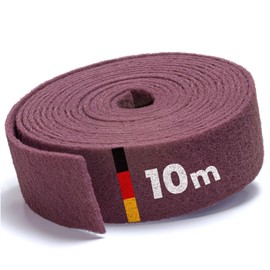 PICTORIS Abrasive fleece - Made in Germany - 10 m x 100 mm - grain 280 - extremely durable thanks to unique impregnation - sanding pad for wood, metal, stainless steel, etc.