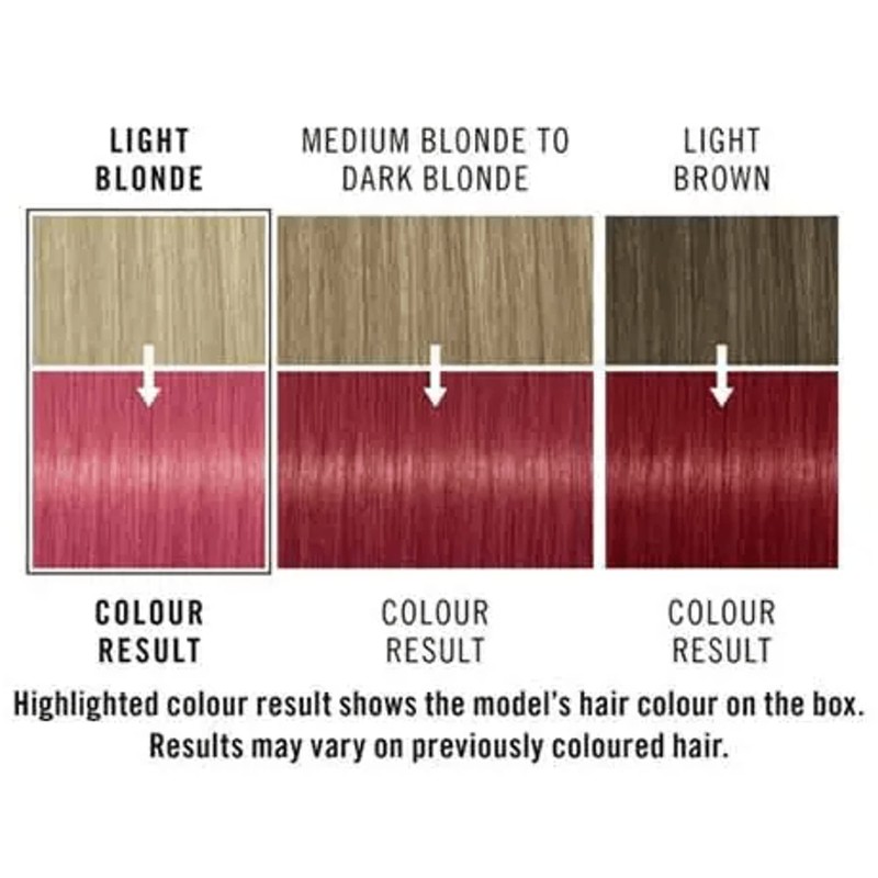 Live Colour + Lift, Permanent Pink Hair Dye, Lightens hair