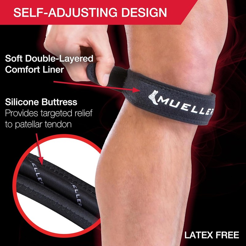 Mueller Jumper's Knee Strap, Black, One Size