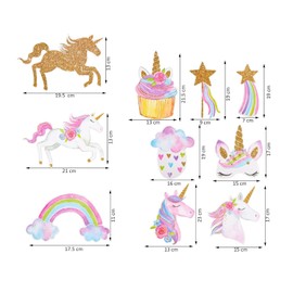 Votvlog Pack of 10 Unicorn Hanging Swirl Decorations, Children's Birthday Decoration, Hanging Streamer, Ceiling Hanger, Children's Birthday Unicorn Themed Party Decoration for Girls, Birthday, Wedding