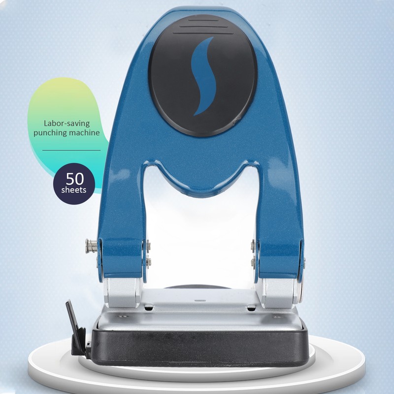 2Hole Punch 50 Sheets Manual LaborSaving Thicken Heavy Duty Office