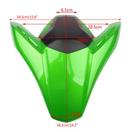 Topteng Motorcycle Rear Pillion Seat, Motorcycle Rear Passenger Pillion Cover ABS Pad Motor Trim Rear Cover for Ka-wasaki Z900 Z ABS 2017-2019