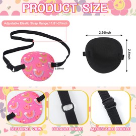 12 Pcs Eye Patches for Kids Adjustable Children Eye Patches Reusable Single Kids Eye Patch Cute Soft Girl Boy Eye Patch with Elastic Strap for Left or Right Eyepatch, Various Patterns