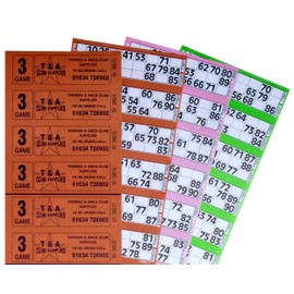 750 3 PAGE GAMES JUMBO BINGO TICKETS 6 TO VIEW JUMBO BINGO BOOKS