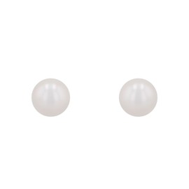 Amor 9246472 Women's Stud Earrings 925 Sterling Silver with Freshwater Cultured Pearl, 0.8 cm, Silver, Comes in Jewellery Gift Box, Sterling Silver, None