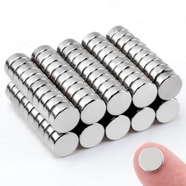 Pack of 100 Strong Magnets, 8 x 3 mm Neodymium Magnets, Extra Strong, Round Small Magnets for Magnetic Board, Mini Magnets for Whiteboard, Crafts, Fridge Magnets, Strong Hold