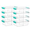 Vtopmart - Caja de lápices apilable transparente de 1.5 cuartos
