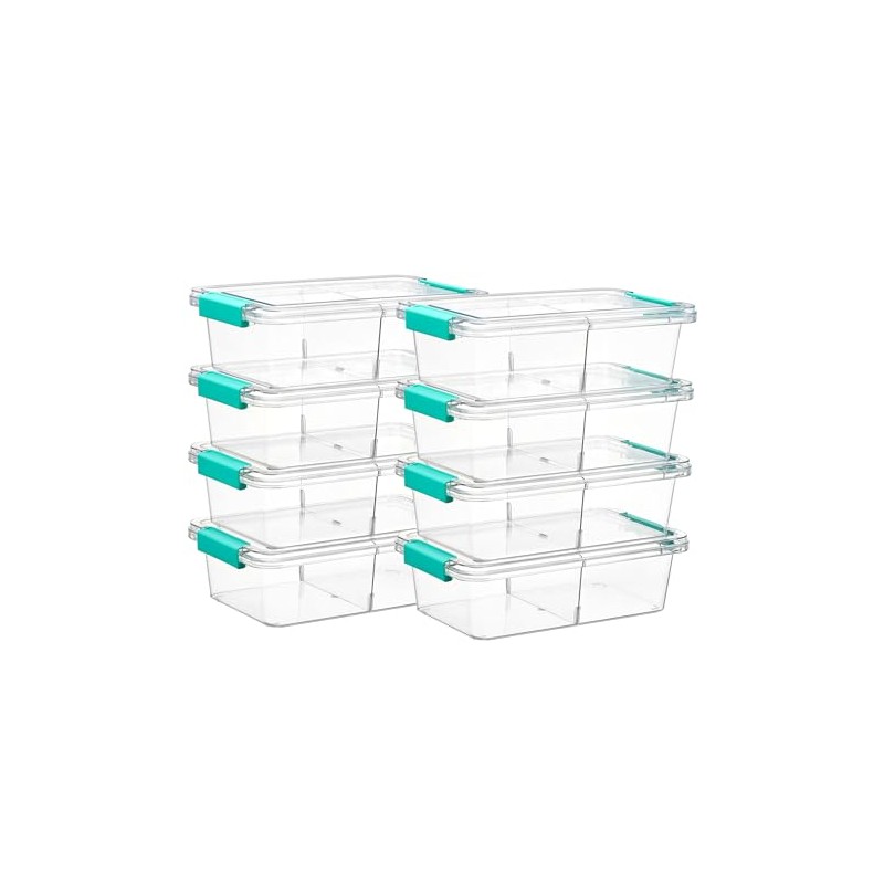 Vtopmart - Caja de lápices apilable transparente de 1.5 cuartos