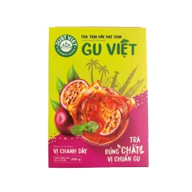 JUSTVIET Tea- Fruit Tea With Chia Seeds Litchi Peach Mango Passion Flavors  200g - Passion