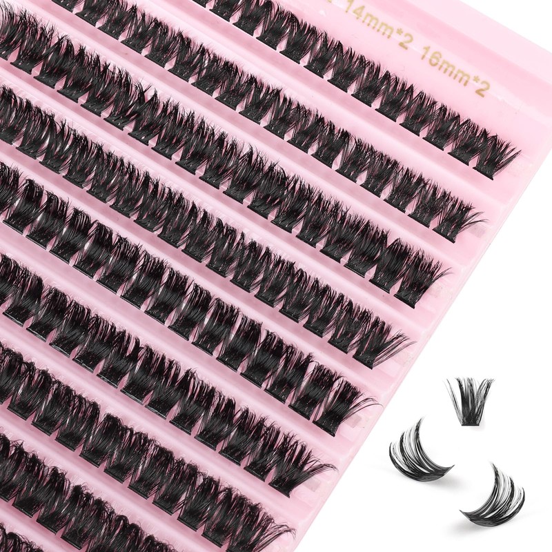 Oreola False Eyelashes Individual 80D Natural Individual Eyelash Cluster Wispy