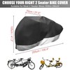 QUARKZMAN 2 Seater Bicycle Cover Tandem Bicycle Cover Waterproof 210D